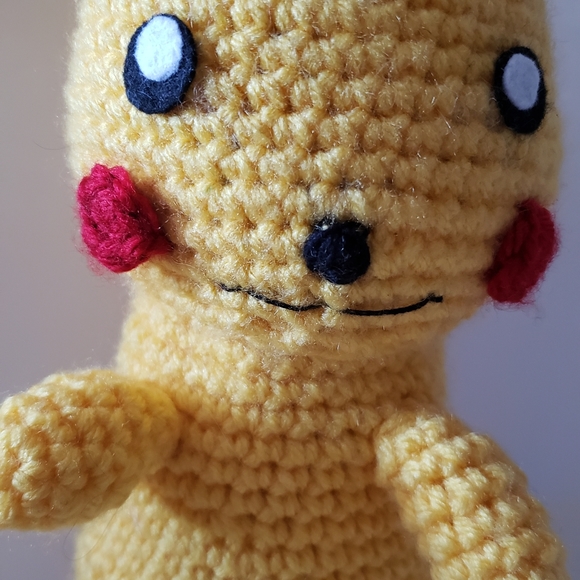 Hand Made Pikachu INSPIRED Amigurumi - Picture 7 of 8
